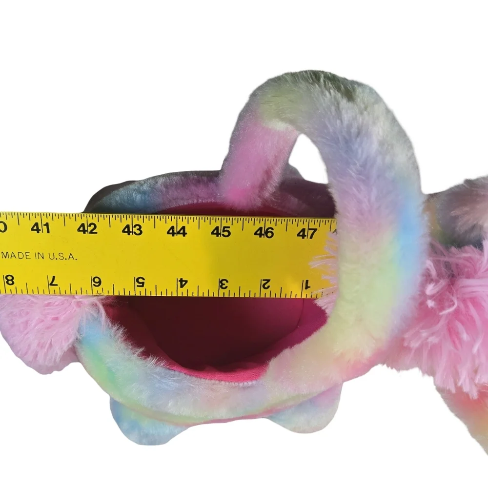 Vibrant Rainbow Plush Unicorn Easter Basket